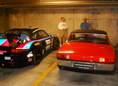 Photo of
Dan and Bates in the basement garage