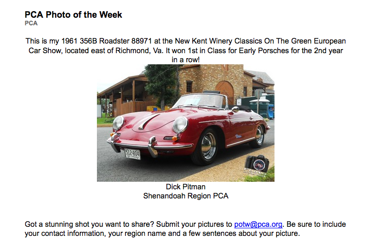 Dick Pitman's 356 in E-brake news