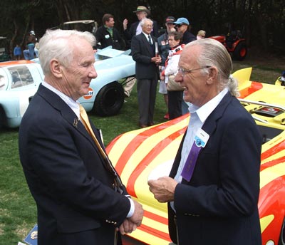 Photo of Weldon Scrogham and Jim Bailie judging 917s at Amelia Island 2010