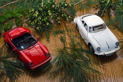 Two Porsche models at the
2011 Christmas party